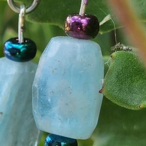 Aquamarine handmade earrings